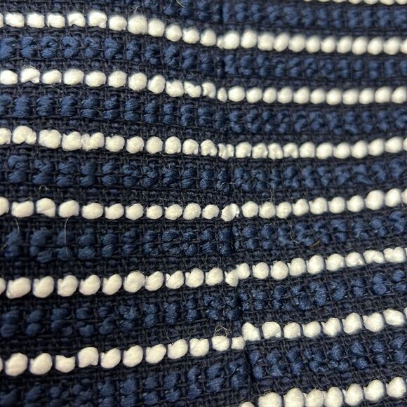 J. Crew Factory CG379 Navy and white Tweed lady jacket with gold buttons size 4P - Picture 9 of 9